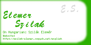 elemer szilak business card