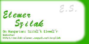 elemer szilak business card